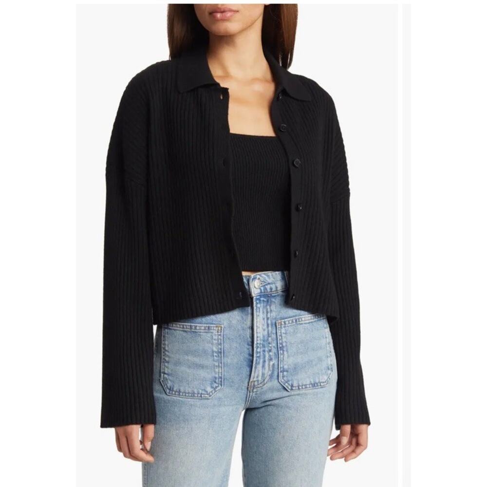 Reformation Frida Button Front Crop Cardigan Swea… - image 1